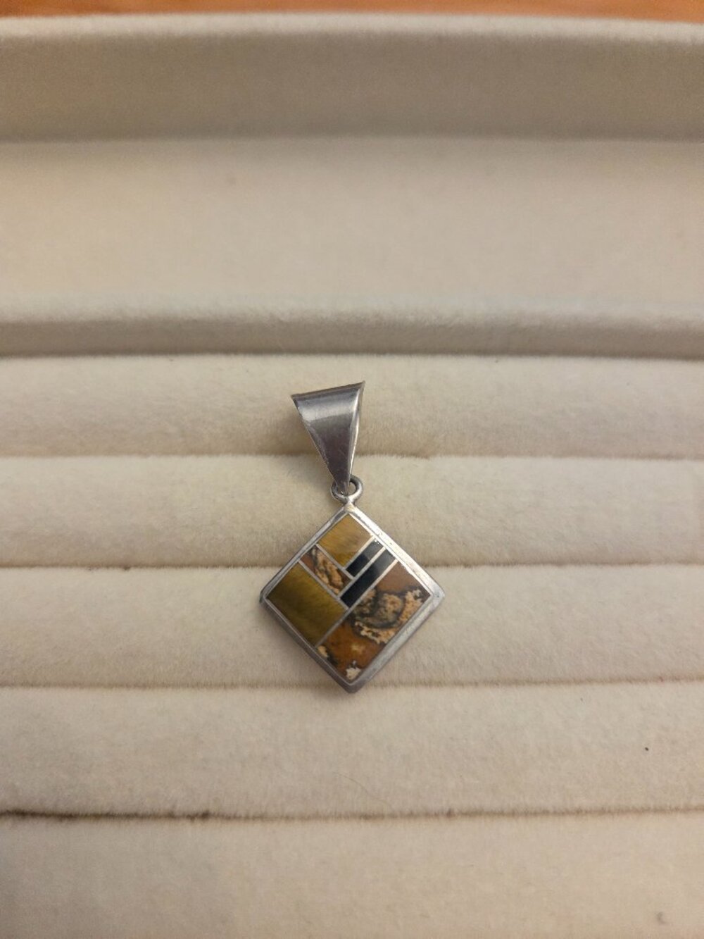 Native Silver Inlay Pendant